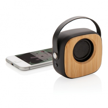 Logo trade advertising products image of: Bamboo 3W Wireless Fashion Speaker