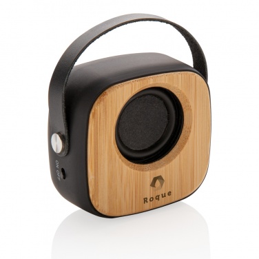 Logo trade corporate gift photo of: Bamboo 3W Wireless Fashion Speaker