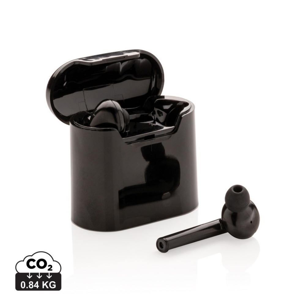 Logo trade promotional merchandise photo of: Liberty wireless earbuds in charging case