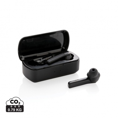 Logo trade corporate gifts picture of: Free Flow TWS earbuds in charging case