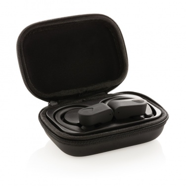 Logo trade promotional gifts image of: TWS sport earbuds in charging case