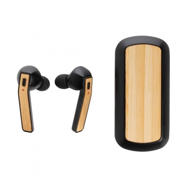 Logotrade promotional merchandise image of: Bamboo Free Flow TWS earbuds in case