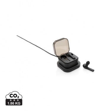 Logotrade corporate gift image of: TWS earbuds in wireless charging case