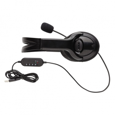 Logo trade advertising products image of: Over ear wired work headset