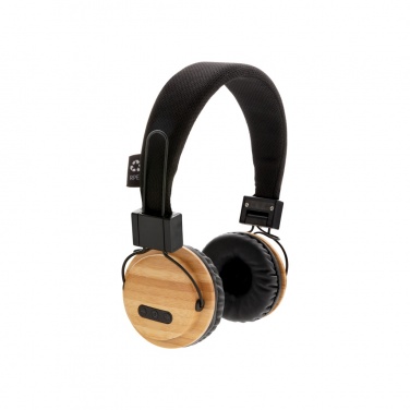 Logotrade promotional giveaway image of: Bamboo wireless headphone