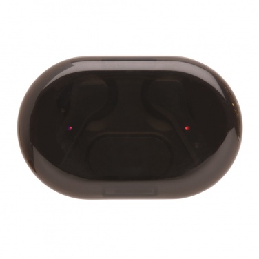 Logo trade promotional merchandise image of: Light up logo TWS earbuds in charging case