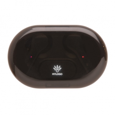 Logo trade promotional product photo of: Light up logo TWS earbuds in charging case