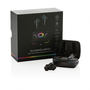 Logotrade promotional item image of: RGB gaming earbuds with ENC