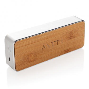 Logo trade promotional merchandise image of: Nevada Bamboo 3W wireless speaker