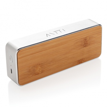 Logo trade promotional merchandise image of: Nevada Bamboo 3W wireless speaker