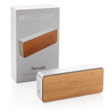 Logotrade promotional giveaway image of: Nevada Bamboo 3W wireless speaker