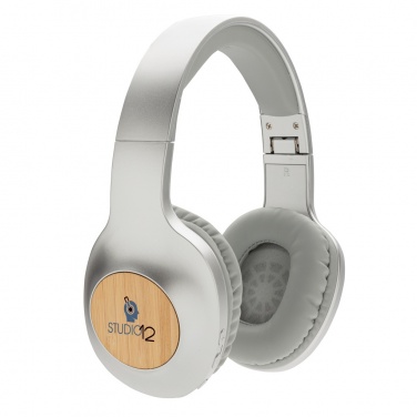 Logo trade advertising products image of: Dakota Bamboo wireless headphone