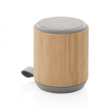 Logotrade promotional merchandise picture of: Bamboo and fabric 3W wireless speaker