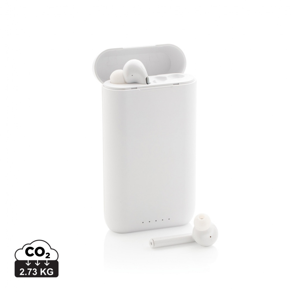 Logo trade business gift photo of: Liberty TWS earbuds with 5.000 mAh powerbank