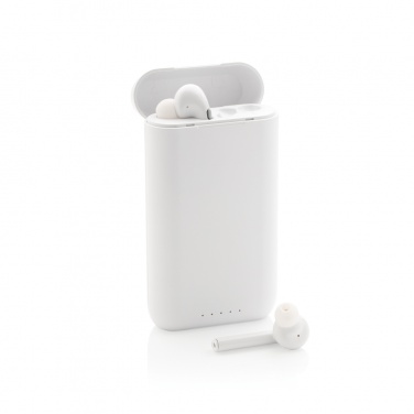 Logo trade promotional merchandise image of: Liberty TWS earbuds with 5.000 mAh powerbank