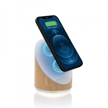 Logotrade promotional giveaways photo of: Ovate bamboo 5W speaker with 15W wireless charger