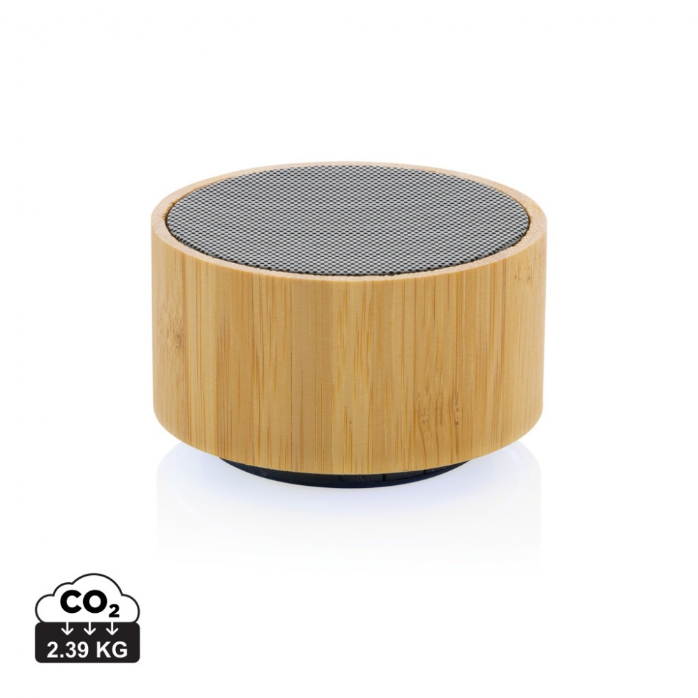 Logo trade promotional products picture of: RCS recycled plastic and bamboo 3W wireless speaker