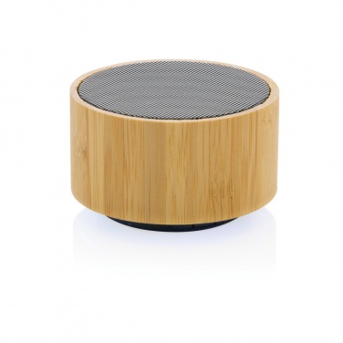 Logo trade promotional merchandise picture of: RCS recycled plastic and bamboo 3W wireless speaker