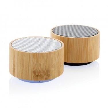 Logo trade corporate gift photo of: RCS recycled plastic and bamboo 3W wireless speaker