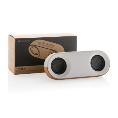 Logotrade promotional gift image of: Oregon RCS recycled plastic and cork 10W speaker