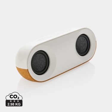 Logo trade promotional gift photo of: Oregon RCS recycled plastic and cork 10W speaker