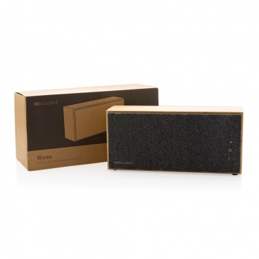 Logo trade promotional giveaways image of: Wynn 20W bamboo wireless speaker