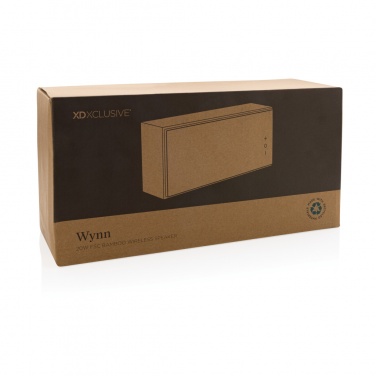 Logo trade promotional giveaways image of: Wynn 20W bamboo wireless speaker