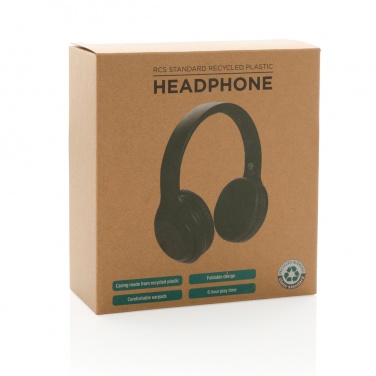 Logo trade promotional merchandise image of: RCS standard recycled plastic headphone