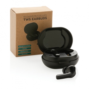 Logo trade promotional products picture of: RCS standard recycled plastic TWS earbuds