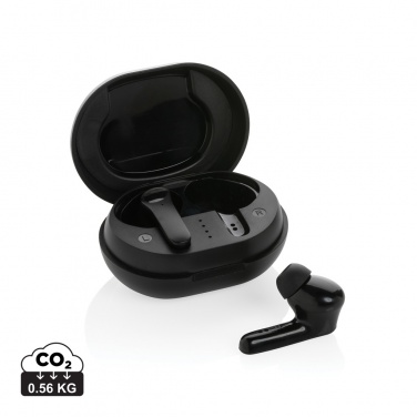 Logo trade promotional merchandise photo of: RCS standard recycled plastic TWS earbuds