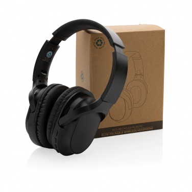 Logo trade business gift photo of: RCS recycled plastic Elite Foldable wireless headphone