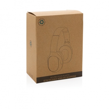 Logo trade business gift photo of: RCS recycled plastic Elite Foldable wireless headphone