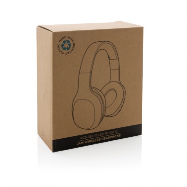 Logotrade promotional gift image of: RCS recycled plastic JAM wireless headphone