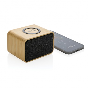 Logotrade advertising product image of: RCS Rplastic 3W speaker with bamboo 5W wireless