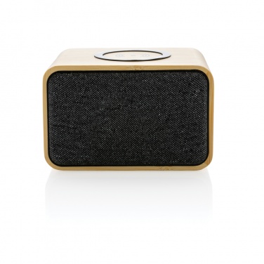 Logo trade promotional giveaways image of: RCS Rplastic 3W speaker with bamboo 5W wireless