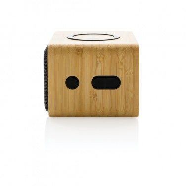 Logotrade promotional gift image of: RCS Rplastic 3W speaker with bamboo 5W wireless