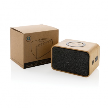 Logo trade corporate gift photo of: RCS Rplastic 3W speaker with bamboo 5W wireless