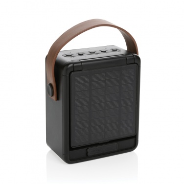 Logo trade promotional merchandise picture of: Skywave RCS recycled plastic solar speaker 12W