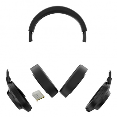 Logo trade promotional merchandise picture of: Irvine RCS recycled and repairable ANC wireless headphone