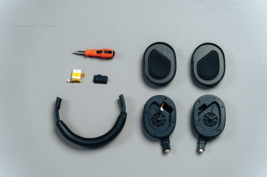 Logo trade advertising products picture of: Irvine RCS recycled and repairable ANC wireless headphone