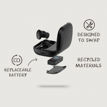 Logotrade promotional item picture of: Lakewood RCS recycled and repairable wireless earbuds