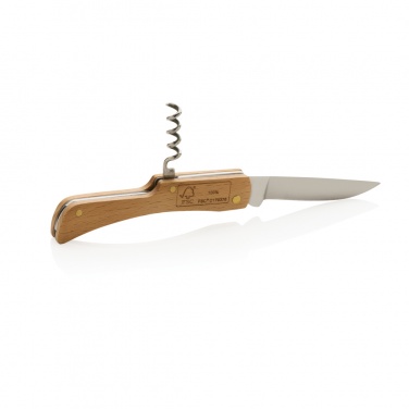 Logotrade promotional merchandise picture of: Wooden knife with bottle opener