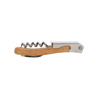 Logo trade promotional giveaways image of: Wooden Corkscrew