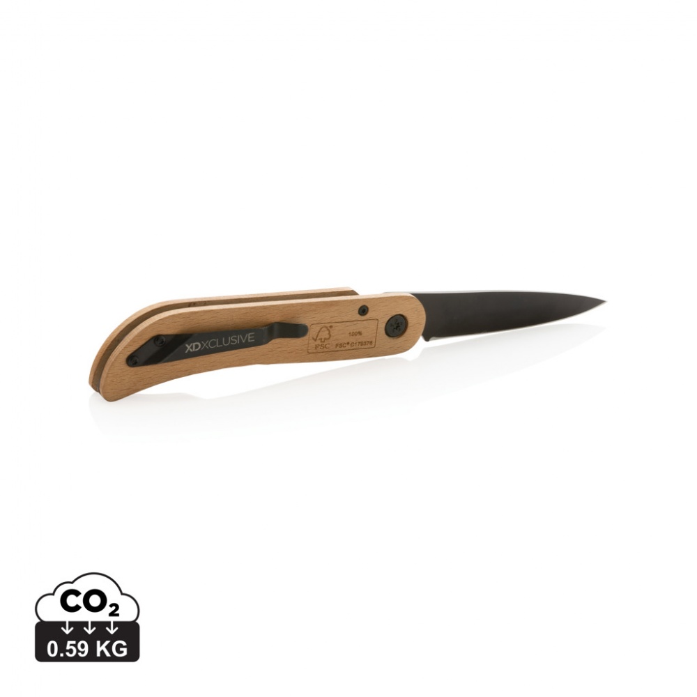 Logotrade corporate gift picture of: Nemus Luxury Wooden knife with lock