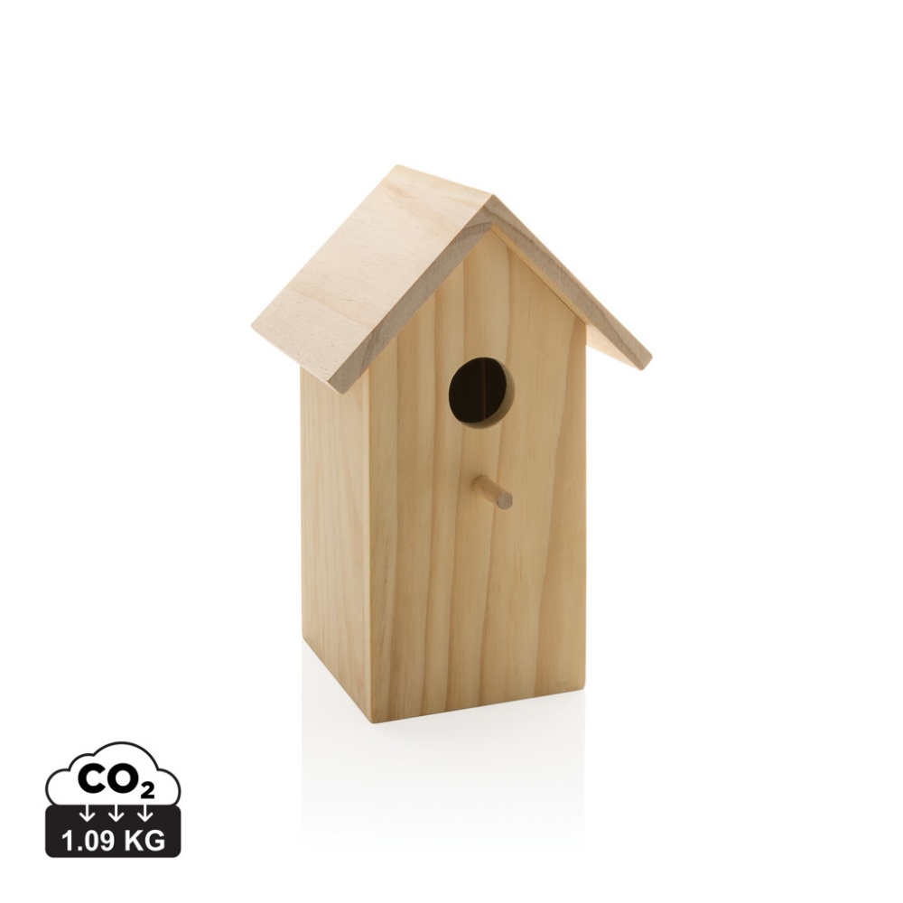 Logo trade promotional gifts image of: Wooden birdhouse