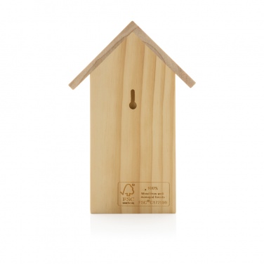 Logo trade promotional gifts picture of: Wooden birdhouse