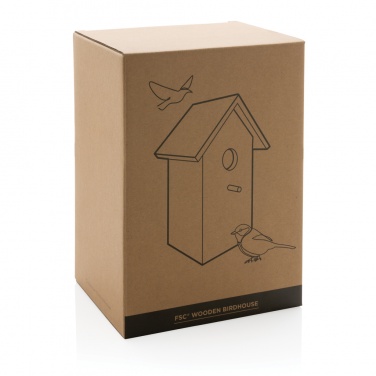 Logo trade promotional giveaways image of: Wooden birdhouse