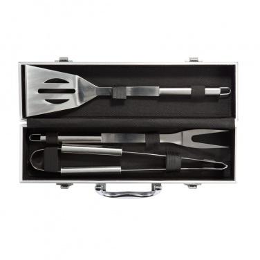 Logo trade corporate gifts image of: 3 pcs barbecue set in aluminium box