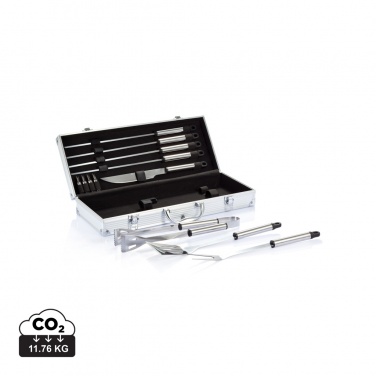 Logotrade promotional gift image of: 12 pcs barbecue set in aluminium box