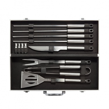 Logotrade corporate gift picture of: 12 pcs barbecue set in aluminium box